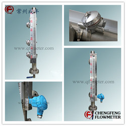UHC-517C  Magnetical level gauge Stainless steel tube turnable flange connection [CHENGFENG FLOWMETER] Chinese professional manufacture alarm switch 4-20mA out put